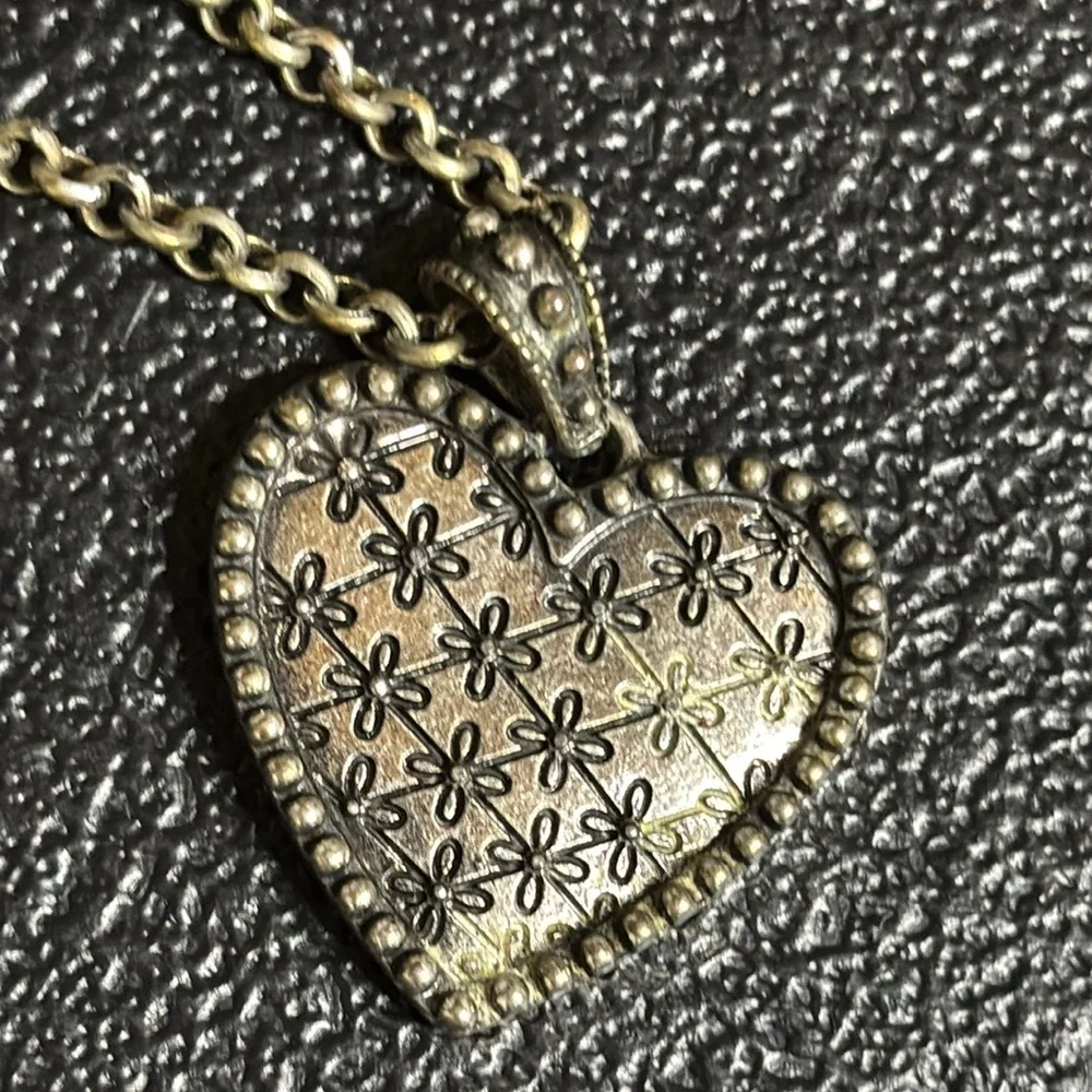 Hallmark Faith Love Cross Stainless Steel Embossed Chain Necklace